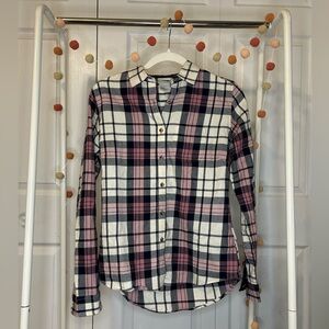 THE NORTH FACE Plaid Button Down Flannel Small